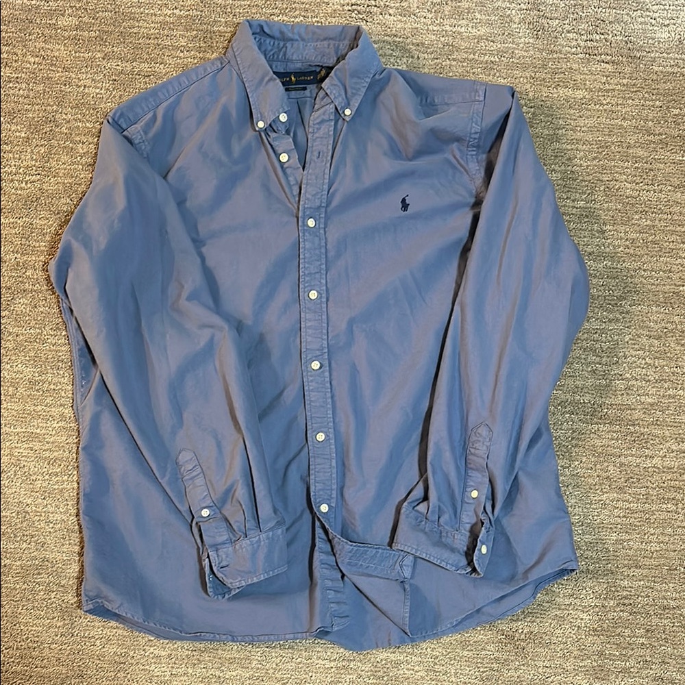 Polo by Ralph Lauren long sleeved blue button down Men's Shirt XXL